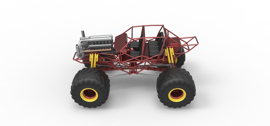 Monster truck base Version 3 Scale 1:25 3D Print 549161