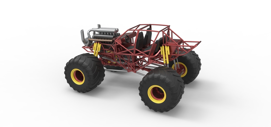 Monster truck base Version 3 Scale 1:25 3D Print 549163