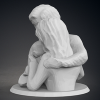 Low Poly Statue - Blessed Family - Thumbnail 3