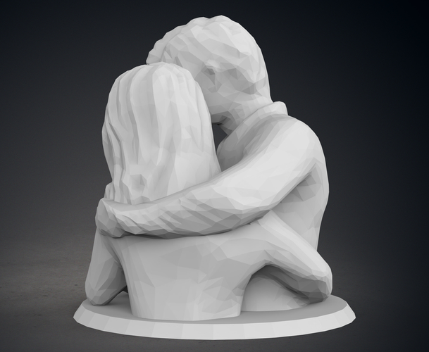 Low Poly Statue - Blessed Family 3D Print 549201