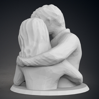 Low Poly Statue - Blessed Family - Thumbnail 4