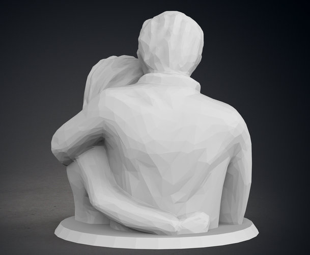 Low Poly Statue - Blessed Family 3D Print 549203