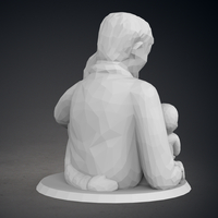 Low Poly Statue - Blessed Family Twins - Thumbnail 7