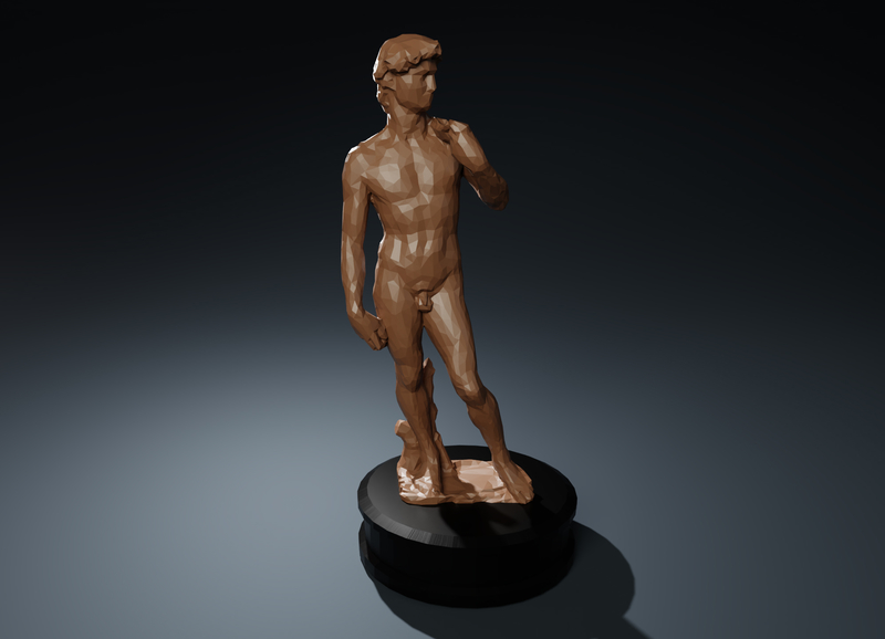 Low Poly David Statue