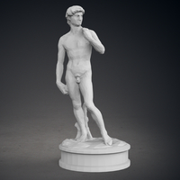 Low Poly David Statue - Thumbnail 2