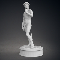 Low Poly David Statue - Thumbnail 3