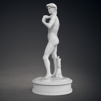 Low Poly David Statue - Thumbnail 4