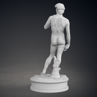 Low Poly David Statue - Thumbnail 6