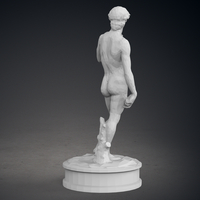 Low Poly David Statue - Thumbnail 7