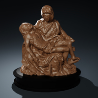 Low Poly Pieta Statue - Thumbnail 1