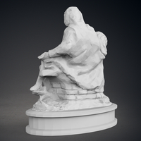 Low Poly Pieta Statue - Thumbnail 5