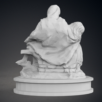 Low Poly Pieta Statue - Thumbnail 6