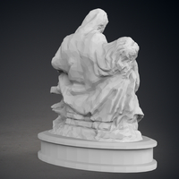 Low Poly Pieta Statue - Thumbnail 7
