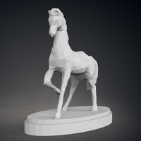Low Poly Horse Statue - Thumbnail 5
