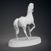 Low Poly Horse Statue - Thumbnail 9