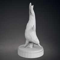 Low Poly Dolphin Statue - Thumbnail 4