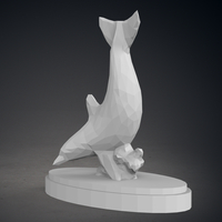 Low Poly Dolphin Statue - Thumbnail 7