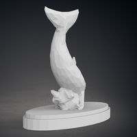 Low Poly Dolphin Statue - Thumbnail 9