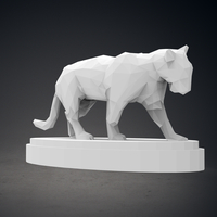 Low Poly Panther Statue - Thumbnail 3
