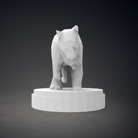 Low Poly Panther Statue - Thumbnail 4