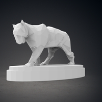 Low Poly Panther Statue - Thumbnail 5