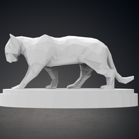 Low Poly Panther Statue - Thumbnail 6