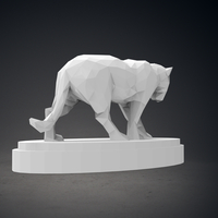 Low Poly Panther Statue - Thumbnail 9