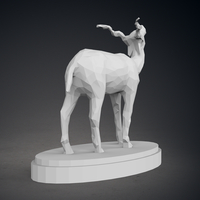 Low Poly Springbok Statue - Thumbnail 9