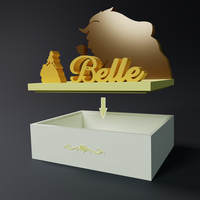 Small Disney Princess - Belle Box 3D Printing 549511