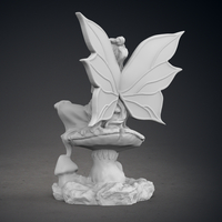 Fairy sitting on a mushroom statue - Thumbnail 5