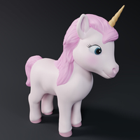 Small Cute Unicorn 3D Printing 549581