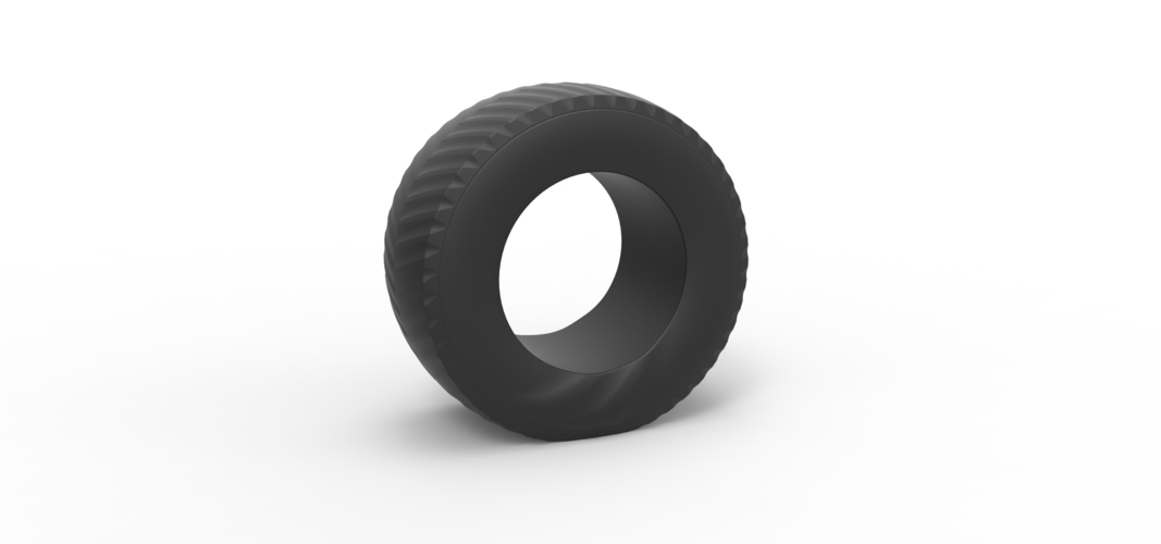 Pulling tractor rear tire while pulling 1:25 3D Print 549975