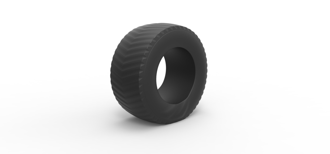 Pulling tractor rear tire while pulling 1:25 3D Print 549976