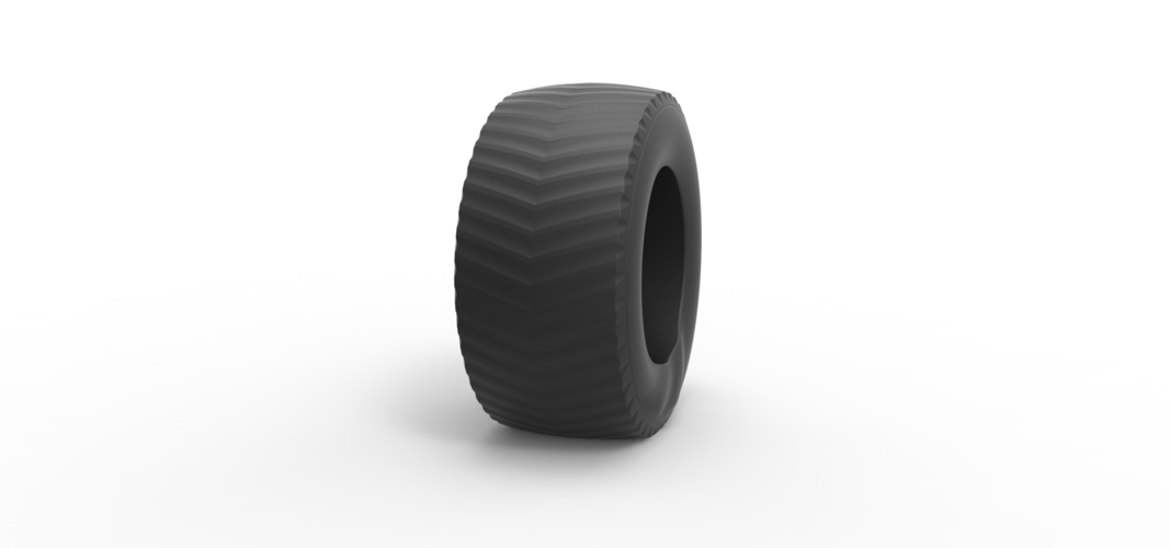 Pulling tractor rear tire while pulling 1:25 3D Print 549977