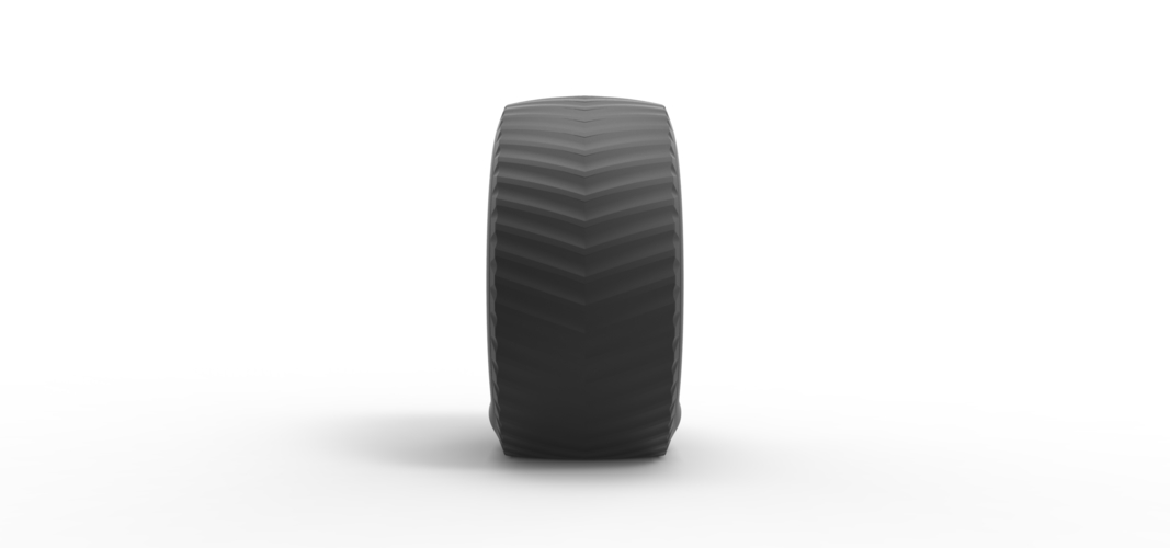 Pulling tractor rear tire while pulling 1:25 3D Print 549978