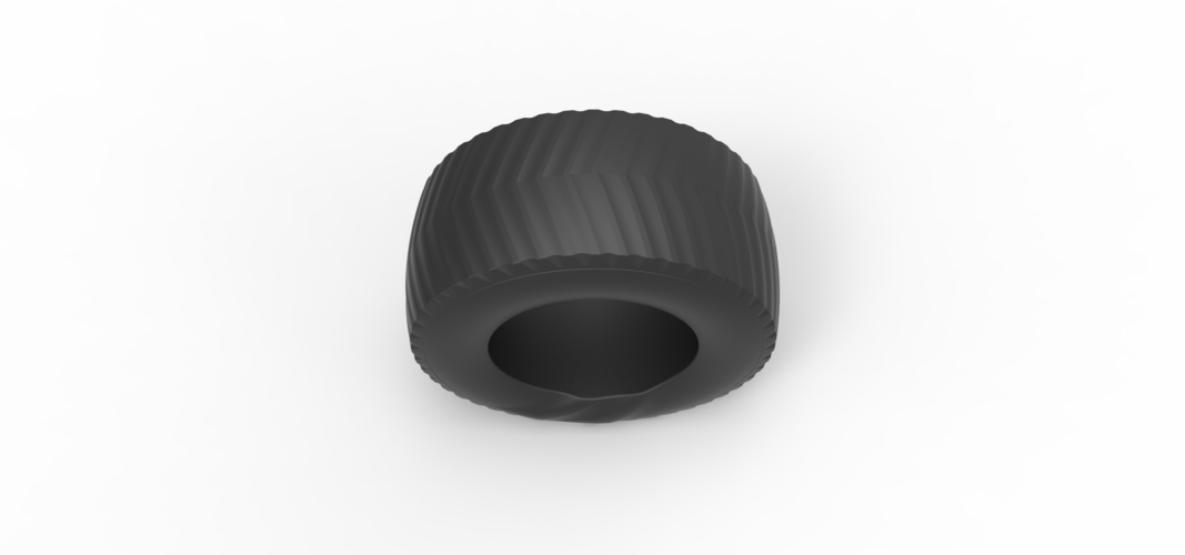 Pulling tractor rear tire while pulling 1:25 3D Print 549981