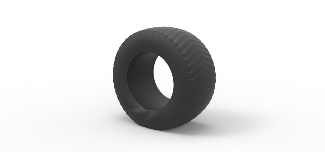 Pulling tractor rear tire while pulling 1:25 3D Print 549982