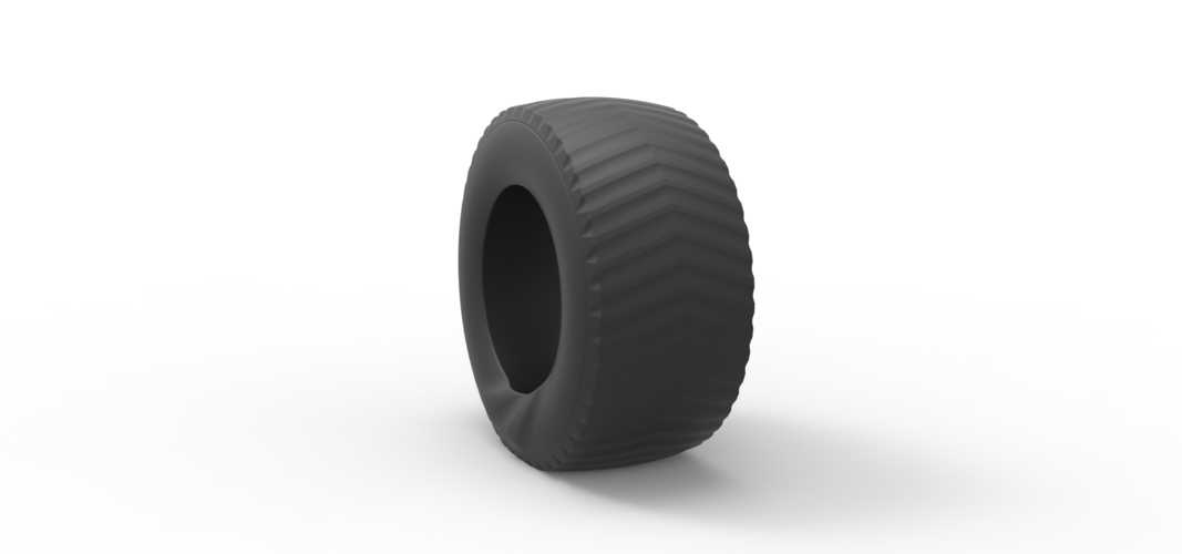 Pulling tractor rear tire while pulling 1:25 3D Print 549983