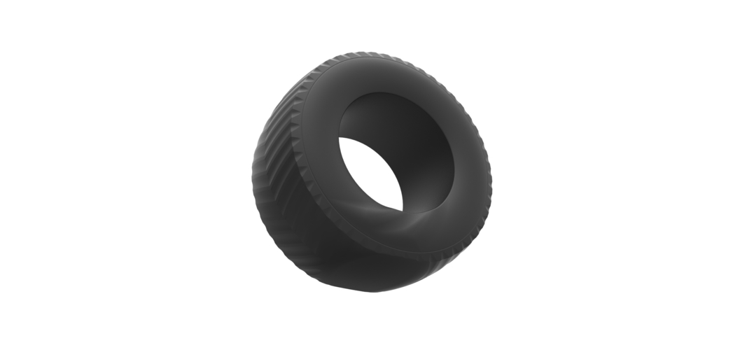 Pulling tractor rear tire while pulling 1:25 3D Print 549984