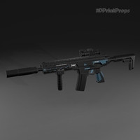 Small Kilo 141 Cerulean assault rifle 3D Printing 549993