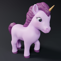 Cute Unicorn Version 2 - Thumbnail 1