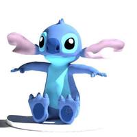 Small Stitch Action Figure Statue  3D Printing 55074