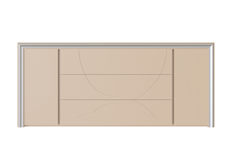 Elegant Minimalist Chest of Drawers with Curved Design Accents