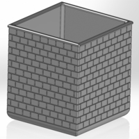 Square pencil case with brick imitation - Thumbnail 1