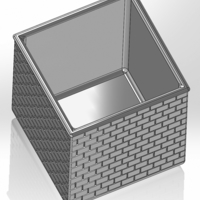 Square pencil case with brick imitation - Thumbnail 2