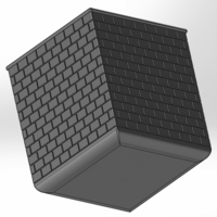 Square pencil case with brick imitation - Thumbnail 3