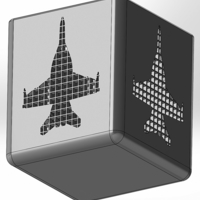 A quarter-sized pencil case with silhouette of the F-18 fighter - Thumbnail 2