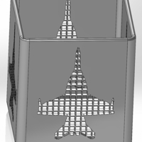 A quarter-sized pencil case with silhouette of the F-18 fighter - Thumbnail 4