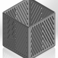 A square pencil case with oblique rectangular slits - Thumbnail 1