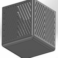 A square pencil case with oblique rectangular slits - Thumbnail 3